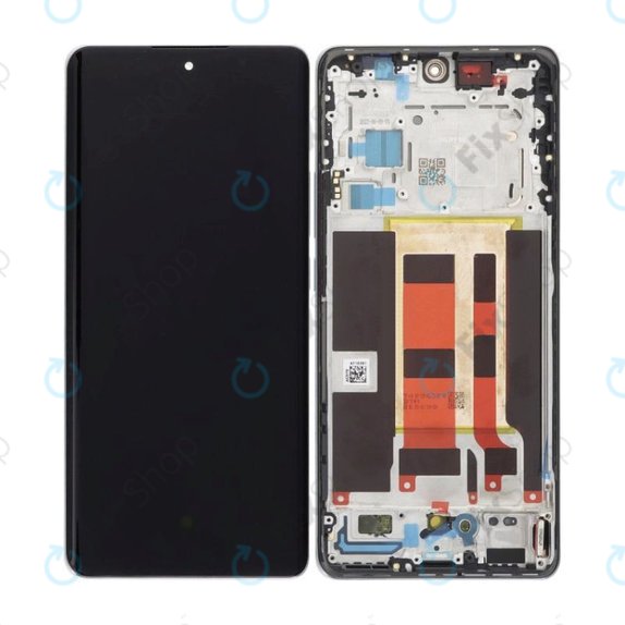 Oppo Reno 10 CPH2531 - LCD Display + Touchscreen Front Glas + Rahmen (Silvery Grey) OLED