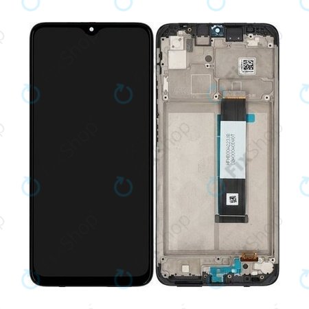 Xiaomi Redmi 9T - LCD Display + Touchscreen Front Glas + Rahmen (Carbon Gray) - 560001J19S00 Genuine Service Pack