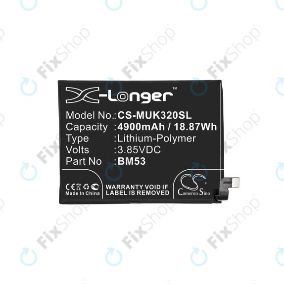 Xiaomi Mi 10T 5G, Mi 10T Pro 5G - Akku Batterie BM53 4900mAh HQ