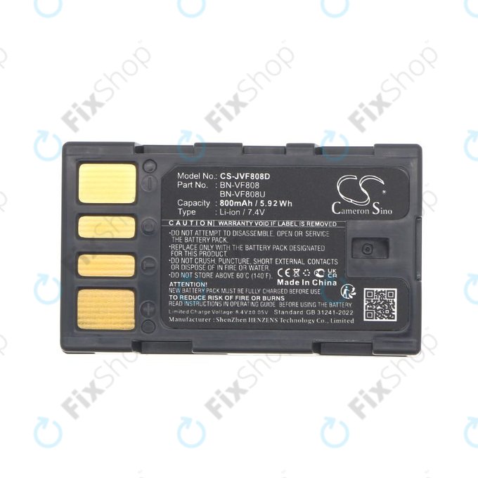 Akku batterie für JVC Gr-D850ek, 800mAh, Li-Ion, 7.4V, BN-VF808, HQ