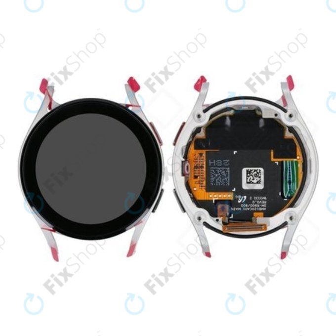 Samsung Galaxy Watch 5 40mm R900 - LCD Display + Touchscreen Front Glas + Rahmen (Silver) - GH82-30040C Genuine Service Pack