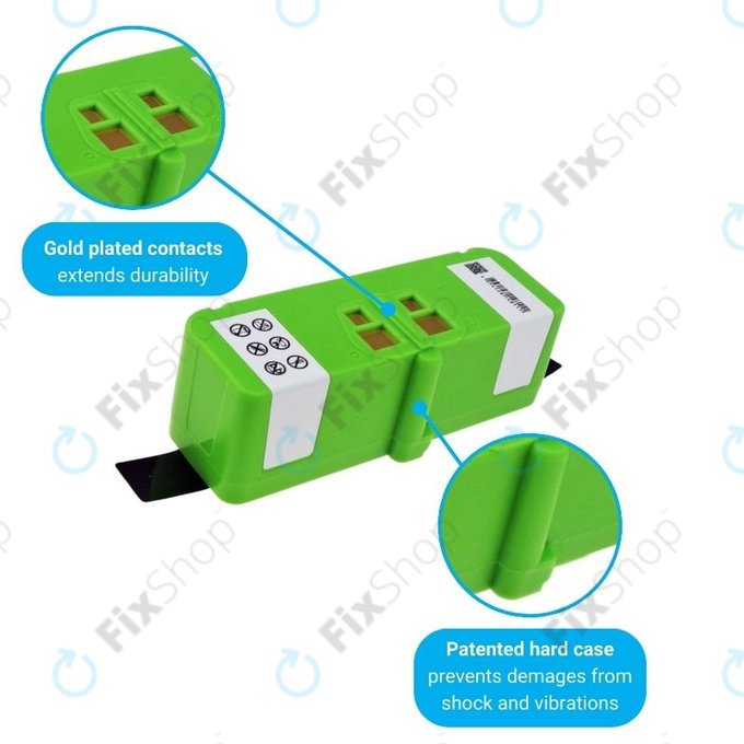 iRobot Roomba 600, 800, 900-series - Akku Batterie 4502233, 4374392, 2130LI Li-Ion 14.4V 5200mAh HQ