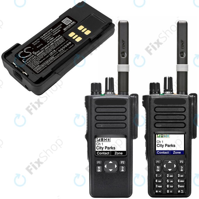 Batterie für Motorola DP2600, 4000, 4600, 4800, XPR3000, XPR3300, 3350mAh, Li-Ion, 7.4V, PMNN4409, HQ