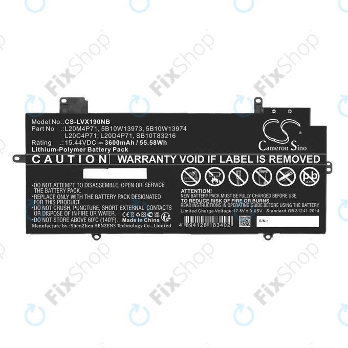 Akku batterie für Lenovo Thinkpad X1 Carbon G9, G10, X1 Yoga Gen 6, 7, 3600mAh, Li-Pol, 15.44V, 5B10W13973, HQ