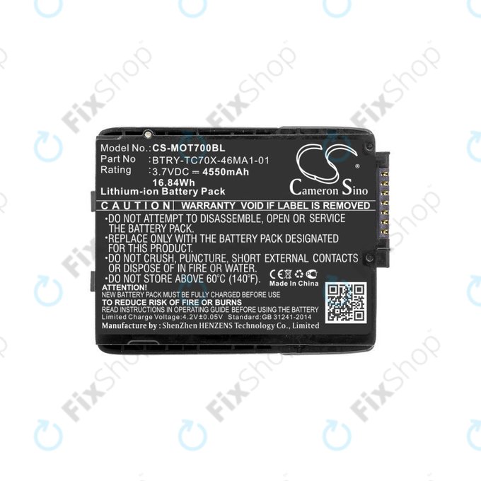 Batterie für Motorola TC70, Motorola TC75, 4550mAh, Li-Ion, 3.7V, 82-171249-01, HQ