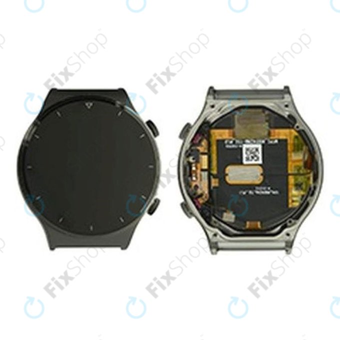 Huawei Watch GT 2 Pro Vidar-B19 - LCD Display + Touchscreen front Glas + Rahmen (Night Black) - 02353VUA Genuine Service Pack