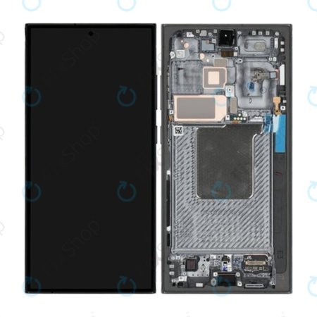Samsung Galaxy S24 Ultra S928B - LCD Display + Touchscreen Front Glas + Rahmen (Titanium Black) - GH82-33396B Genuine Service Pack