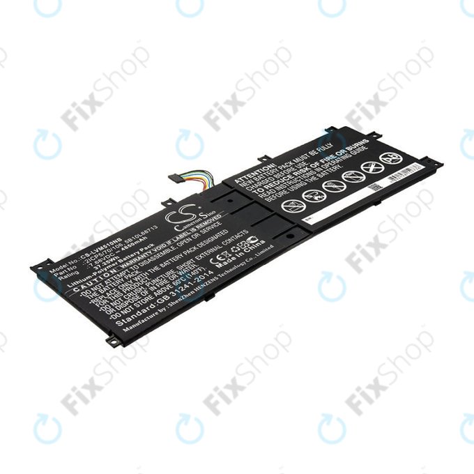 Batterie für Lenovo IdeaPad Miix 510, Miix520, Miix 5 Pro, 4850mAh, Li-Pol, 7.68V, 2ICP5/70/106, HQ