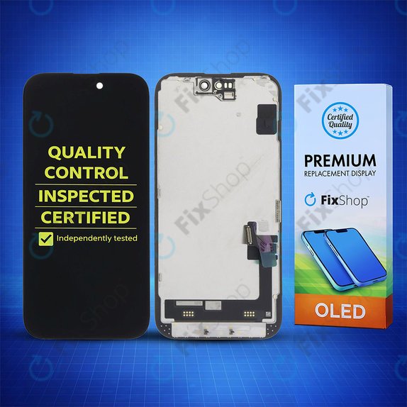Apple iPhone 15 - LCD Display + Touchscreen Front Glas + Rahmen Soft OLED FixPremium