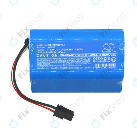 Akku batterie für Robzone Moppy 2.0, 2600mAh, Li-Ion, 14.4V, B6006, HQ
