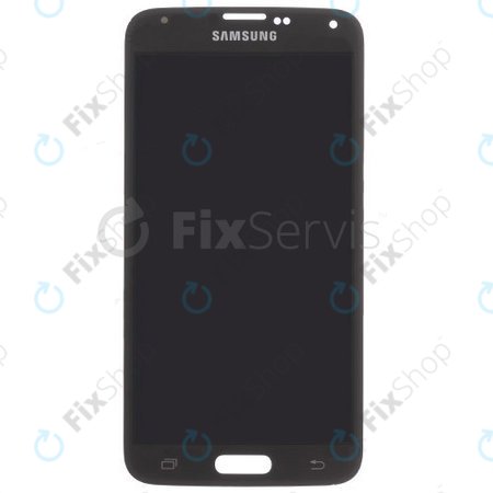Samsung Galaxy S5 Mini G800F - LCD Display + Touchscreen Front Glas (Charcoal Black) - GH97-16147A Genuine Service Pack