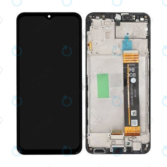 Samsung Galaxy A23 5G A236B - LCD Display + Touchscreen Front Glas + Rahmen (Black) - GH82-29734A, GH82-29735A Genuine Service Pack