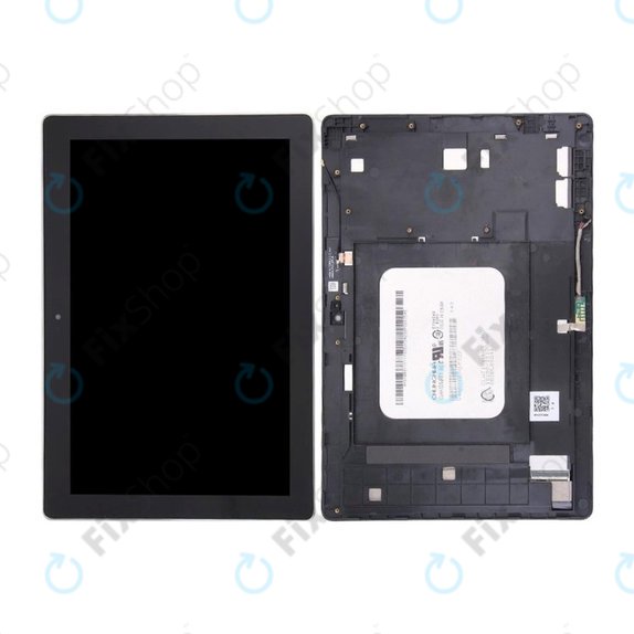 Asus ZenPad 10 Z300C, Z300CT, Z300CX, ZD300C - LCD Display + Touchscreen Front Glas + Rahmen (Black) - 90NP0222-R20010 Genuine Service Pack