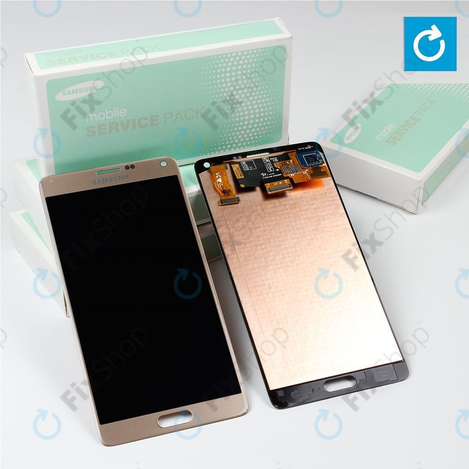 Samsung Galaxy Note 4 N910F - LCD Display + Touchscreen Front Glas (Bronze Gold) - GH97-16565C Genuine Service Pack