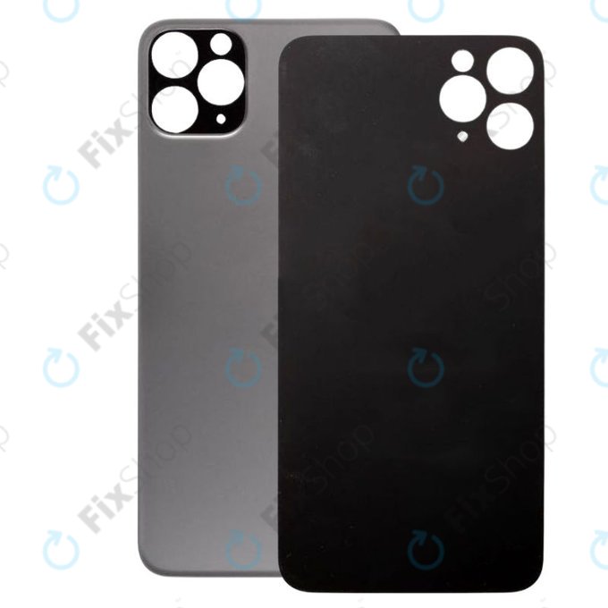 Apple iPhone 11 Pro Max - Backcover Glas Vergrössertes Ringloch für die Kamera (Space Gray)