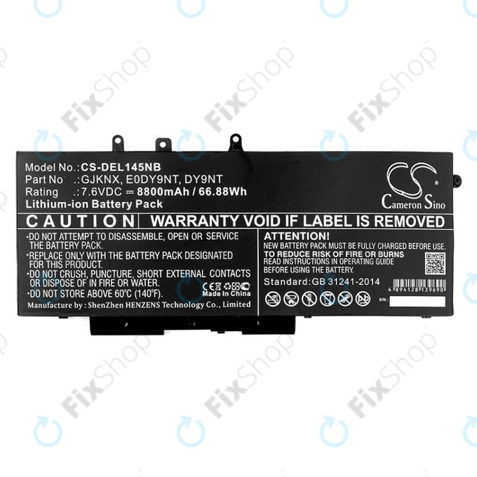 Akku batterie für Dell Latitude 14 5490, Latitude 14 5491, 8800mAh, Li-Ion, 7.6V, 00JWGP, HQ