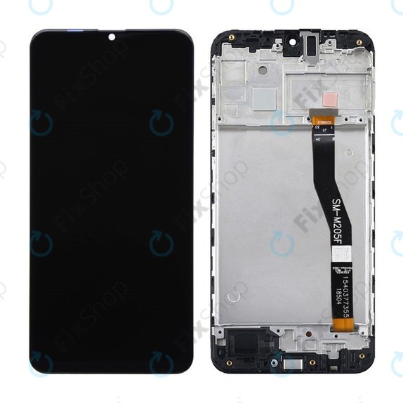 Samsung Galaxy M20 M205F - LCD Display + Touchscreen Front Glas + Rahmen (Black) TFT