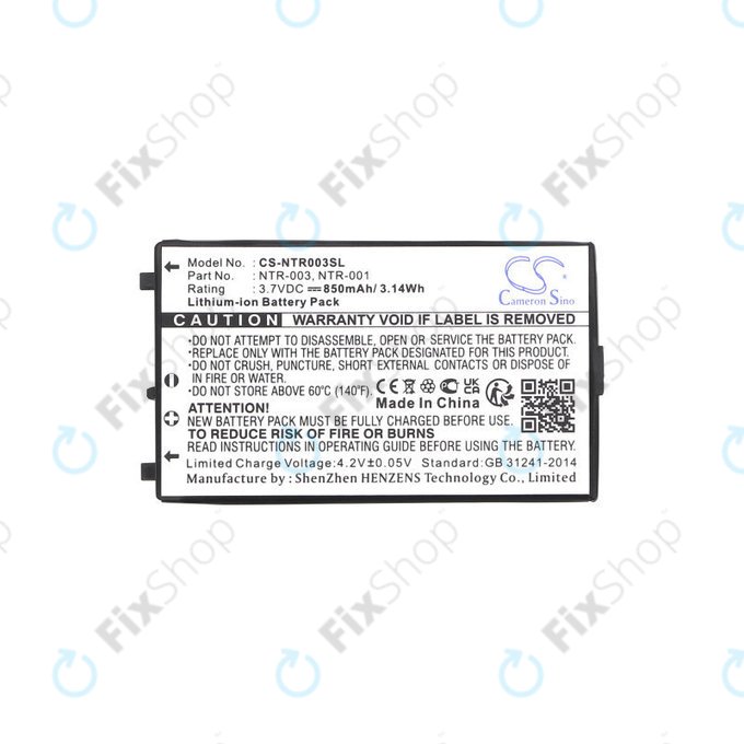Batterie für Nintendo, 850mAh, Li-Ion, 3.7V, NTR-003, HQ