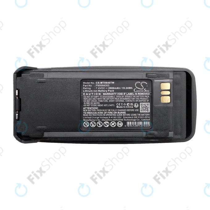 Batterie für Motorola Dgp4150, Motorola Dgp4150+, 2600mAh, Li-Ion, 7.4V, PMNN4065, HQ