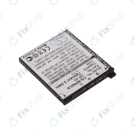 Batterie für Casio Exilim Zoom EX-Z19, EX-Z85, EX-Z9, 720mAh, Li-Ion, 3.7V, NP-60, HQ