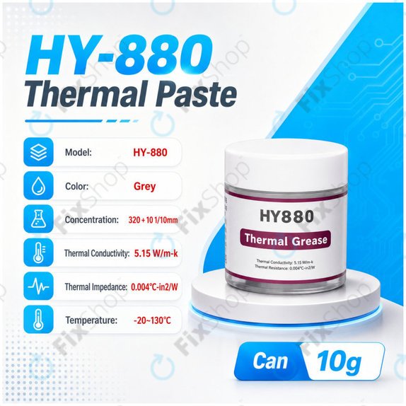 Wärmeleitpaste Halnziye HY880-TU10, 10g