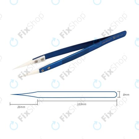 Mechanic CF-11 - Hitzebeständige Keramikpinzette mit scharfer Spitze