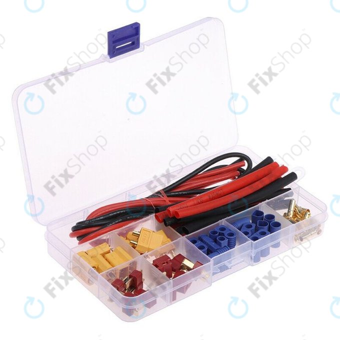 Amass - Battery Connector Set (T-plug, EC3, XT60, Silicone Wire & Heat Shrink)