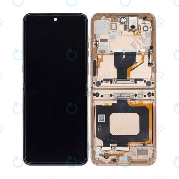 Motorola Razr 60 Ultra - LCD Display + Touchscreen Front Glas + Rahmen (Mountain Trail) - 5D68C29812 Genuine Service Pack