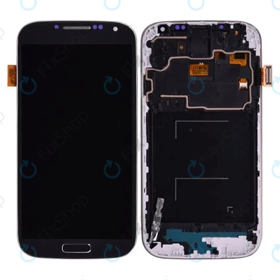 Samsung Galaxy S4 Mini Value I915i - LCD Display + Touchscreen Front Glas + Rahmen (Black Mist) TFT