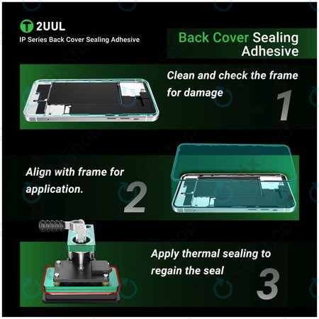 Hintere Glasscheibe Dichtungs-Klebestreifen für iPhone 16 Pro, 2UUL BA16P, (5Stk.)