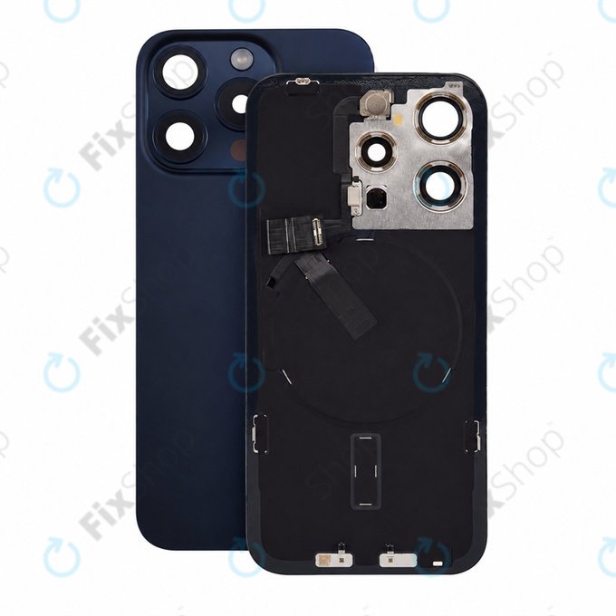 Glas der Rückabdeckung für iPhone 15 Pro, Blue Titanium, Pulled A