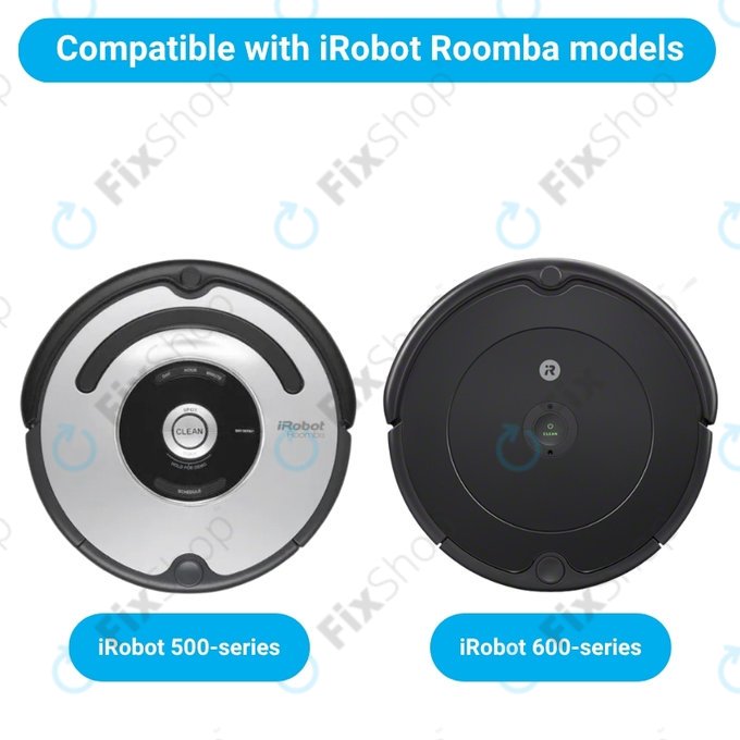 Ersatzteilset für iRobot Roomba 500, 600-series (1 Paar Hauptbürsten, 2x Filter, 2x Seitenbürste)