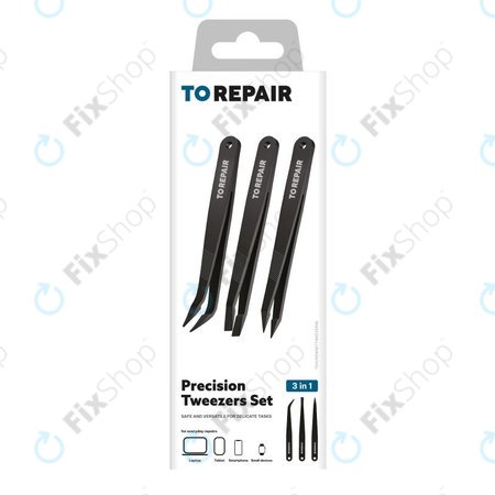 SBS - Präzisions-Pinzetten-Set für Feinarbeiten 3in1