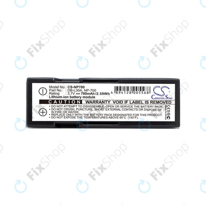 Batterie für Minolta Dg-X50-K, Pentax Optio Z10, Samsung L77, Sanyo, 700mAh, Li-Ion, 3.7V, NP-700, HQ