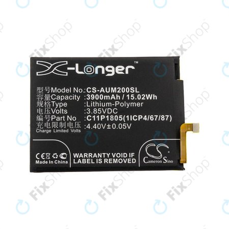 Akku batterie für Asus Zenfone Max M2, 3900mAh, Li-Pol, 3.85V, C11P1805 (1ICP4/67/87), HQ