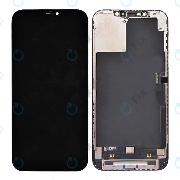 Display Soft OLED für iPhone 12 Pro Max, Touchscreen-Glas mit Rahmen, FixPremium