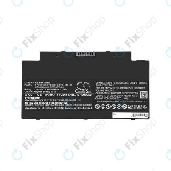 Batterie für Fujitsu Lifebook AH77, A556, A3510, U536, 4050mAh, Li-Pol, 10.8V, CP641484-01, HQ