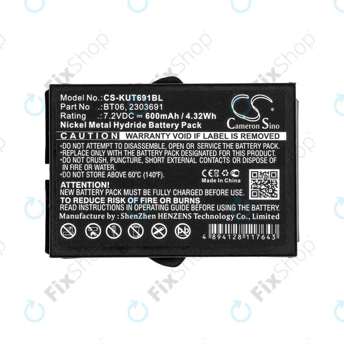 Akku batterie für Ikusi TM60, 61, 62, 600mAh, Ni-MH, 7.2V, BT06, HQ