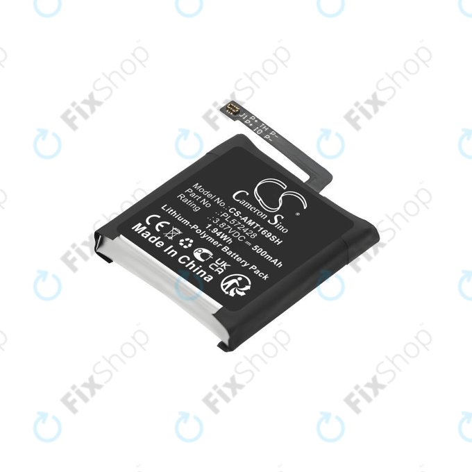 Akku batterie für Amazfit T-Rex 2, A2169, A2170, 500mAh, Li-Pol, 3.87V, PL572428, HQ