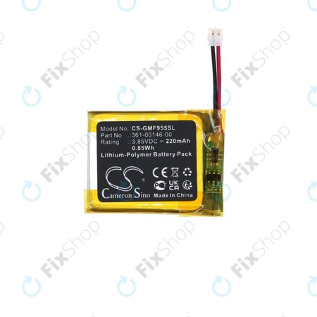 Akku batterie für Garmin Forerunner 955 Solar, 220mAh, Li-Pol, 3.85V, 361-00146-00, HQ