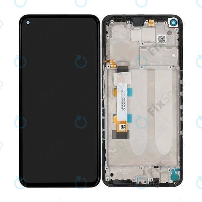 Xiaomi Redmi Note 9T 5G - LCD Display + Touchscreen Front Glas + Rahmen (Nightfall Black) - 5600030J2200 Genuine Service Pack