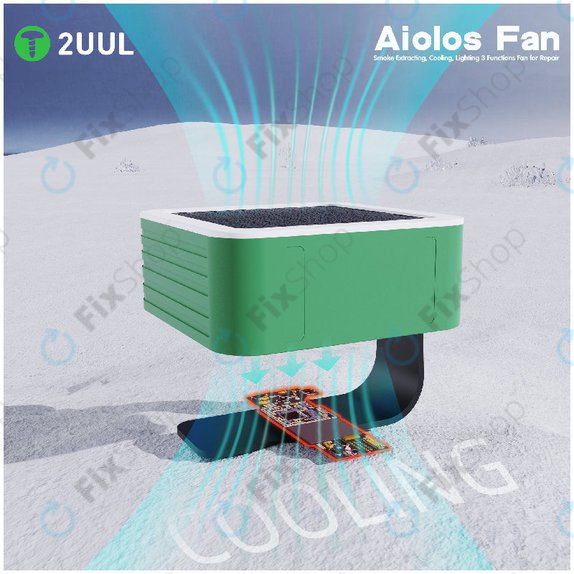 Lötrauchabsaugung und Kühlventilator mit LED-Beleuchtung, 2UUL DA98
