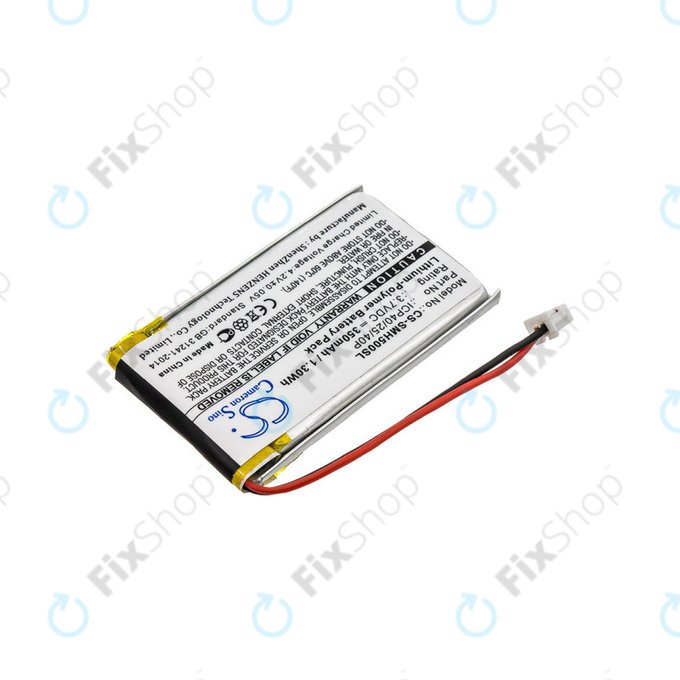 Batterie für Sena SMH-5, 350mAh, Li-Pol, 3.7V, ICP40/25/40P, HQ