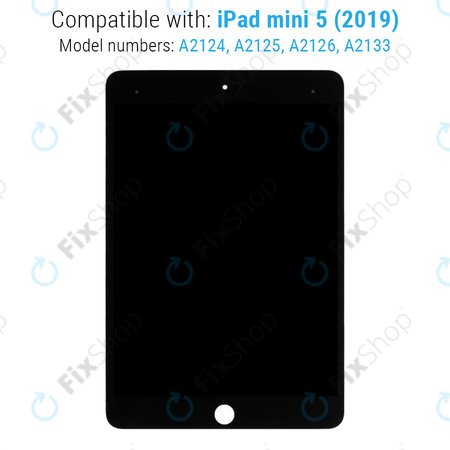 Apple iPad Mini 5 - LCD Display + Touchscreen Front Glas (Black) Refurbished