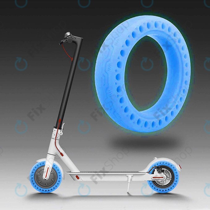 Xiaomi Mi Electric Scooter 1S, 2 M365, Essential, Pro, Pro 2 - Dauerhaft Schlauchloser Vollgummireifen (Blue Fluorescent)