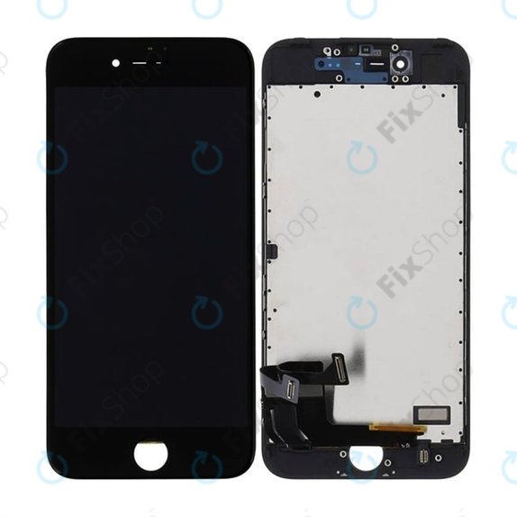 Display In-Cell für iPhone 7, Black, Touchscreen-Glas mit Rahmen, FixPremium