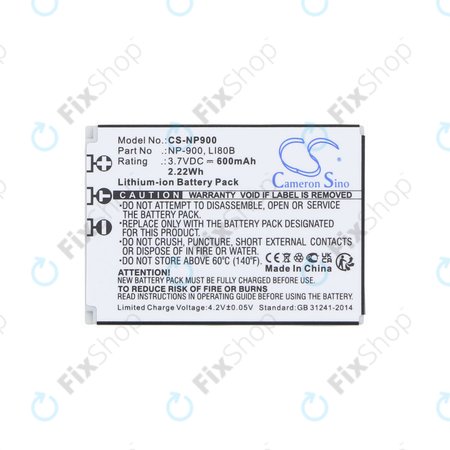 Batterie für Agfa, Aosta, Avant, Benq, Minolta, Olympus, Polaroid, 600mAh, Li-Ion, 3.7V, Li-80B, HQ