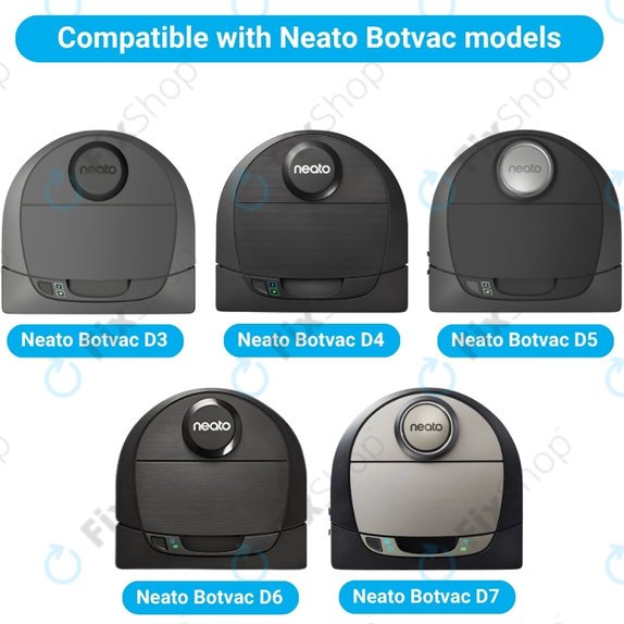 Ersatzteilset für Neato Botvac D3, D4, D5, D6, D7 (2x Hauptbürste, 4x Filter, 4x Seitenbürste)