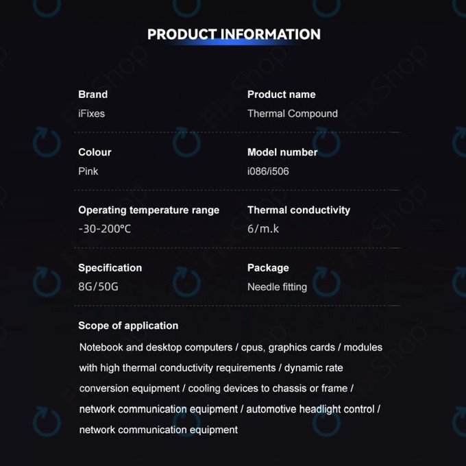 iFixes i506 Pink Performance Thermal Compound - Wärmeleitpaste für Telefon/Tablet, 50g