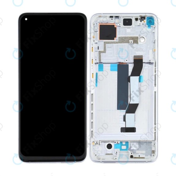 Xiaomi Mi 10T 5G M2007J3SY, Mi 10T Pro 5G M2007J3SG - LCD Display + Touchscreen Front Glas + Rahmen (Luna Silver) TFT